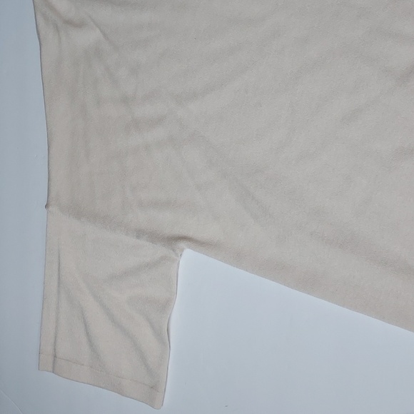NEW Neiman Marcus Cashmere Sweater Oversized V-Neck White Cream L-XL - Picture 8 of 16